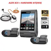 VIOFO A229 Plus 3CH Dashcam Sony Starvis2 2K Front+2K Rear+1080P Interior Camera + Hardwire Kit(HK4)
