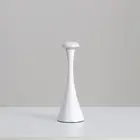White Modern Minimalist LED Mushroom Lamp - Touch Control Rechargeable Night Lig