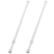2 Pcs Telescopic Rod Curtain Extender Tension Rods for Clothes Cafe