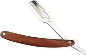 Manual Razor Wooden Scale Knife Folding Razor Stainless Steel Manual Razor Straight Blade Face Man Bamboo Suite