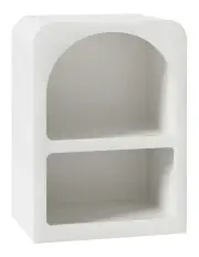 [Artiss] Bedside Table 2 Shelves in Arched White
