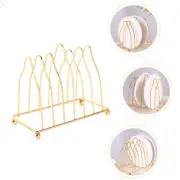 Coaster Holder Cutting Board Gold Dish Rack Decorative Plates