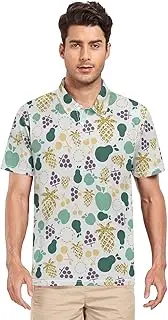 [ZZXXB] Pineapple Grape Fruit Men's Polo Shirts Short Sleeve Quick Dry Athletic Outdoor Sports Golf Shirts S-XXL