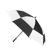 TOTES MENS VENTED DOUBLE CANOPY SUPER BIG GOLF UMBRELLA BLACK/WHITE 67" NEW