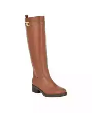 TOMMY HILFIGER Women's Iviann High Shaft Riding Boots, Medium Natural Tan - 6 M