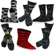 6 Pack Crew Cat Socks Emily The Strange Halloween Goth Punk Socks Gothic Sock