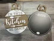 Kitchen Wall Chalk Paddle and chalk Board