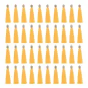100 Pcs Bookmark Tassels with Gold Cap, 2.4" Tassels for DIY, Yellow
