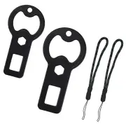 2pcs Flat Bottle Openers with 2 Lanyards, Metal Durable Beer Opener Portable ...