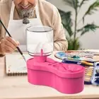 Portable Paint Brush Cleaner with Drain Button Cleaning Machine Art Tools