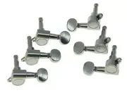 Wilkinson 6 Inline Mini Oval Button E-Z Post Guitar Tuners Machine Heads Chrome