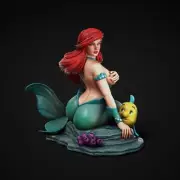 Mermaid (1) Unpainted 1/6 scale 3d Printed resin model kit abe
