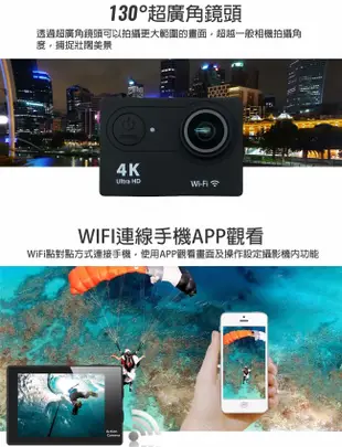 【CHICHIAU】4K Wifi 高清防水型運動攝影機/行車記錄器 (6折)