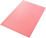 COLLBATH 4pcs Moisture Absorption Refrigerator Pad Transparent Pink Fridge Shelf Liner for Food Storage Mildew Resistant Easy to Clean Odor