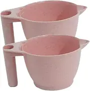 2pcs Hair Dye Mixing Bowls with Ergonomic Handle Portable Tint Bowls for Salon Hair Coloring for Home Use and Highlights