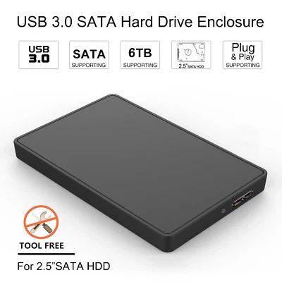 USB 3.0 to SATA External Hard Drive Slim Case for 2.5 Inch SATA, Support Max 6TB