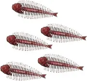 harayaa 5Pcs Soft Fishing Lures Kit Artificial Fishbone Lures Lifelike Adults Portable Lake Outdoor Accessories Fishing Tackle Tools