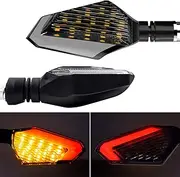 Acelane Motorcycle Led Turn Signal Lights Blinkers Front Rear Indicators 12V Universal Amber Red Lights for Motorbike Yamaha Scooter Harley Cruiser Honda Kawasaki BMW Suzuki (Pack of 2)