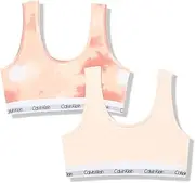 [Calvin Klein] Girls Modern Cotton Bralette 2PK Warm Tie Dye