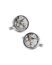 Cufflinks Inc Silver-Tone Watch Movement Cufflinks