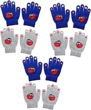 [SAFIGLE] Sets Boys and Girls Winter Gloves Windproof Warm and Breathable Boy Girl Gloves Touchscreen Pairs Random