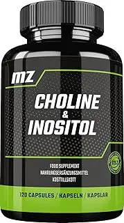 Choline and Inositol 1200 mg per Serving - 120 Capsules - 2 Months Supply - Diet Supplement by MZ