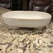 Threshold Studio Mcgee Footed Dish Beige Decor Planter Stoneware 10" NWT Target