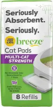 Purina Tidy Cats Cat Litter Breeze Pads Refill Pack Multi Cat Litter Pads - 8 Ct