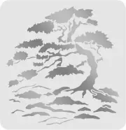 12"x12" Clear Plastic Stencil - Tree (SC272)