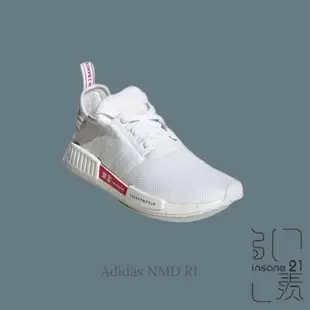 ADIDAS ORIGINALS NMD R1 全白 紅底 日本 東京限定 情侶鞋 H67745【Insane-21】