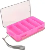INOOMP Portable Double Sided Lure Storage Box Splashproof Fishing Accessory Organizer with Ample Compartments for Hooks Baits and Tackle for Anglers the Go