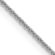 20 Inch 14K White Gold .9mm Round Cable Chain