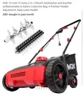 Electric Detacher And Scarifier With Removable Bag 2 In 1