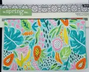 The Spring Shop Fringe Floral Blue Table Runner 13" X 72"