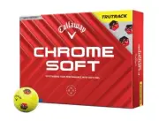 CALLAWAY CHROME SOFT TRUTRACK 2024 2 DOZEN GOLF BALLS - YELLOW LOGO - NEW!
