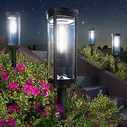 BITPOTT Bright Solar Pathway Lights Outdoor, 8 Pack Solar Garden Lights for Outside Waterproof, Outdoor Solar Lights for Yard Garden Lawn Walkway Driveway Landscape Lighting