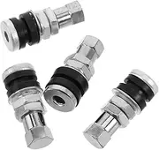 4pcs Metal Valve Stems Replacement Kit for Tubeless Tyres Motorcycle Electric Vehicle Leak-Proof Heavy Duty