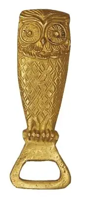 Owl Shape Antique Style Handmade Brass Handheld Bottle Opener Home Decor Gift