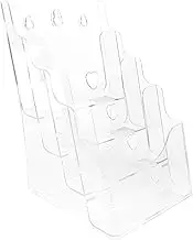 HEALEEP Tabletop Pamphlet Display Rack Multi Layer File Stand Transparent Desktop Organizer for Brochures and Documents Versatile Wall Mount Tabletop Use