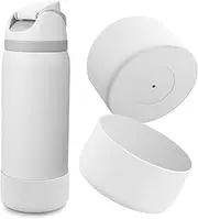 2Pcs Silicone Water Bottle Boot for Owala Water Bottle 24 oz 32 oz 40 oz, Anti-Slip Protective Flask Bottom Cover Base for Twist, FreeSip and Flip Bottles, Bottom Cover for Owala
