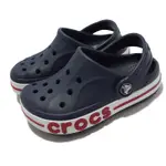 CROCS 洞洞鞋 BAYABAND CLOG T 深藍 紅 小朋友 幼童鞋 0-4歲 布希鞋 207018410