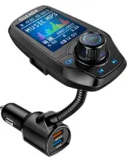 Upgraded Bluetooth FM Transmitter for Car Wireless Radio Adapter Kit W 1.8" C...