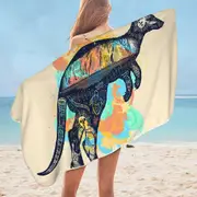 Nautical Kangaroo Microfiber Beach Towel