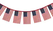 Indoor/Outdoor American Flag Banner Flags 7"x11" USA 4th of July Bunting