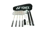 Yonex 4 Players Badminton Racquet Set Racket - Shuttlecocks -net - Poles - Bag