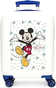 Joumma Disney Mickey Best Friends Together Cabin Suitcase, White, Cabin Suitcase