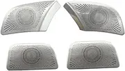 Compatible for Audi A4 B6 B7 2002-2008 Car Door Panel Loudspeaker Pad Stereo Audio Speaker Horn Cover Trim Sticker Interior Accessories(B Model Silver)