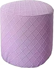 Ottoman Slipcovers Round Small/Medium/XX-Large/Large, Stretch Velvet Ottoman Cover 40/30/36/25/18/42/20, Storage Footstool Cover Slipcovers, Stool Pouf Furniture Protector Slipcover(#45,W14 xH17)
