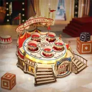 ROBOTIME 3D Wooden Puzzle DIY Music Box with LED Light Creative Gift for Adults