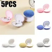 5pcs Shell Velvet Ring Case Earrings Necklace Jewelry Display Storage Gift Box